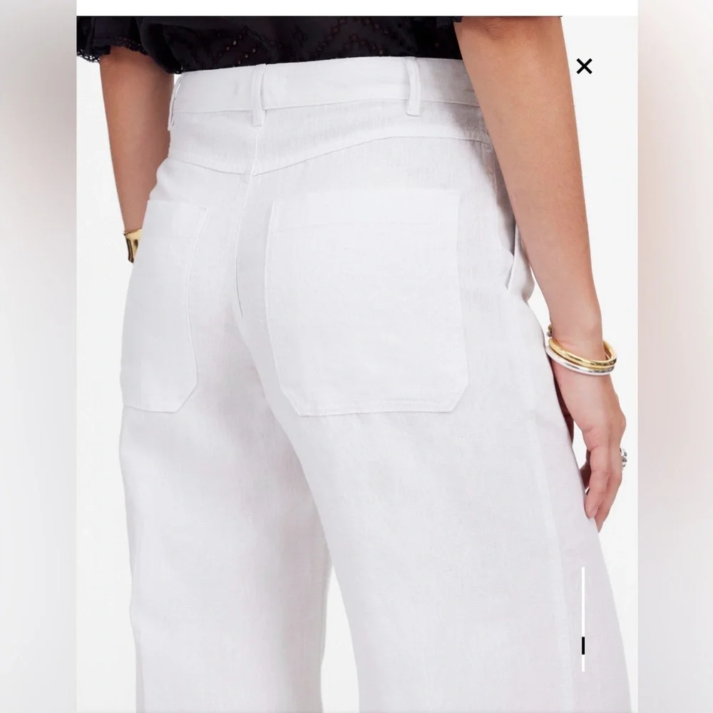 Madewell Linen Wide-Leg Pants, size 6 - Picture 5 of 7